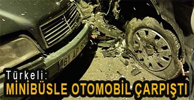 <center> Türkeli: </center><center><font color=’blue’> MİNİBÜSLE OTOMOBİL ÇARPIŞTI </font></center>