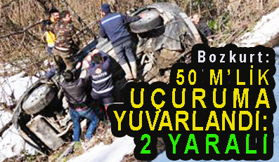 <center> Bozkurt: 50 M’LİK </center><center><font color=’blue’> UÇURUMA YUVARLANDI: 2 YARALI </font></center>