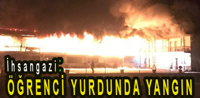 <center> İhsangazi: </center><center><font color=’blue’> ÖĞRENCİ YURDUNDA YANGIN </font></center>
