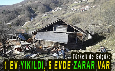 <center> Türkeli’de Göçük: </center><center><font color=’blue’>1 EV YIKILDI, 5 EVDE ZARAR VAR </font></center>