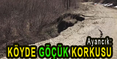 <center> Ayancık: </center><center><font color=’blue’> KÖYDE GÖÇÜK KORKUSU </font></center>