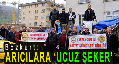 <center> Bozkurt: 	 </center><center><font color=’blue’> ARICILARA ‘UCUZ ŞEKER’  </font></center>