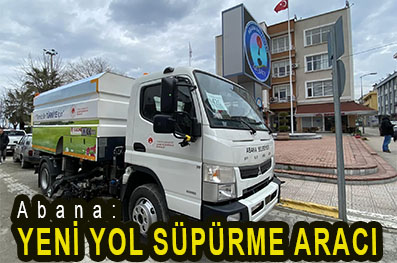 <center> Abana: </center><center><font color=’blue’> YENİ YOL SÜPÜRME ARACI </font></center>