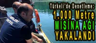 <center> Türkeli’de Denetleme: </center><center><font color=’blue’>1.000 Metre MİSİNA AĞI YAKALANDI </font></center>