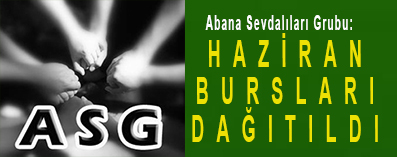 <center> Abana Sevdalıları Grubu:</center><center><font color=’blue’> HAZİRAN BURSLARI DAĞITILDI </font></center>
