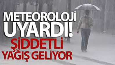 <center> Meteoroloji Uyardı: </center><center><font color=’blue’> KUVVETLİ YAĞIŞ GELİYOR </font></center>