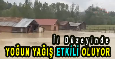 <center> İl Düzeyinde </center><center><font color=’blue’> YOĞUN YAĞIŞ ETKİLİ OLUYOR </font></center>