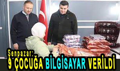 <center> Şenpazar: </center><center><font color=’blue’>9 ÇOCUĞA BİLGİSAYAR VERİLDİ    </font></center>