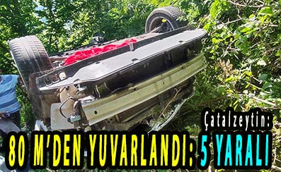 <center> Çatalzeytin: </center><center><font color=’blue’>80 M’DEN YUVARLANDI: 5 YARALI </font></center>