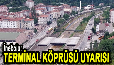 <center> İnebolu:  </center><center><font color=’blue’> TERMİNAL KÖPRÜSÜ UYARISI </font></center>