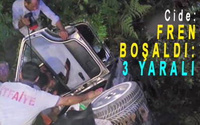 <center> Cide: </center><center><font color=’blue’> FREN BOŞALDI: 3 YARALI </font></center>