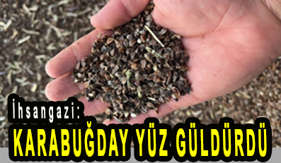 <center> İhsangazi: </center><center><font color=’blue’> KARABUĞDAY YÜZ GÜLDÜRDÜ </font></center>