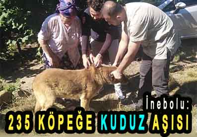 <center> İnebolu:</center><center><font color=’blue’>235 KÖPEĞE KUDUZ AŞISI </font></center>