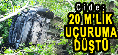 <center> Cide: </center><center><font color=’blue’>20 M’LİK UÇURUMA DÜŞTÜ </font></center>