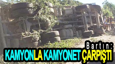 <center> Bartın: </center><center><font color=’blue’> KAMYONLA KAMYONET ÇARPIŞTI </font></center>