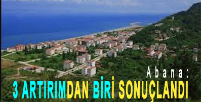 <center> Abana: </center><center><font color=’blue’>3 ARTIRIMDAN BİRİ SONUÇLANDI </font></center>
