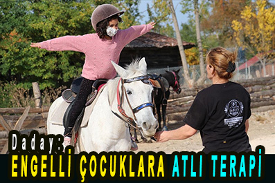 <center> Daday: </center><center><font color=’blue’> ENGELLİ ÇOCUKLARA ATLI TERAPİ  </font></center>
