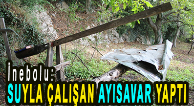 <center> İnebolu: </center><center><font color=’blue’> SUYLA ÇALIŞAN AYISAVAR YAPTI </font></center>