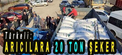 <center> Türkeli: </center><center><font color=’blue’> ARICILARA 20 TON ŞEKER  </font></center>