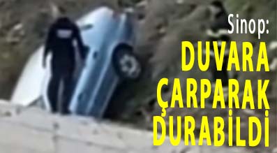 <center> Sinop: </center><center><font color=’blue’> DUVARA ÇARPARAK DURABİLDİ </font></center>