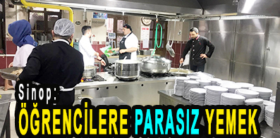 <center> Sinop: </center><center><font color=’blue’> ÖĞRENCİLERE PARASIZ YEMEK  </font></center>