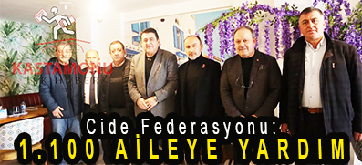 <center> Cide Federasyonu: </center><center><font color=’blue’>1.100 AİLEYE YARDIM </font></center>