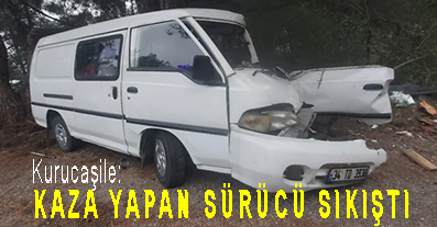 <center> Kurucaşile: </center><center><font color=’blue’> KAZA YAPAN SÜRÜCÜ SIKIŞTI </font></center>