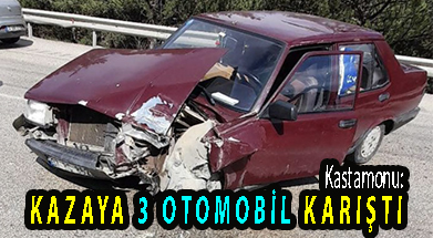 <center> Kastamonu: </center><center><font color=’blue’> KAZAYA 3 OTOMOBİL KARIŞTI </font></center>