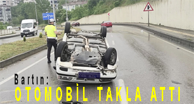 <center> Bartın: </center><center><font color=’blue’> OTOMOBİL TAKLA ATTI </font></center>