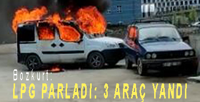 <center> Bozkurt: </center><center><font color=’blue’> LPG PARLADI: 3 ARAÇ YANDI </font></center>