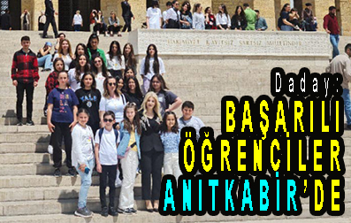 <center> Daday: </center><center><font color=’blue’> BAŞARILI ÖĞRENCİLER ANITKABİR’DE </font></center>