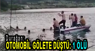<center> Durağan: </center><center><font color=’blue’> OTOMOBİL GÖLETE DÜŞTÜ: 1 ÖLÜ </font></center>