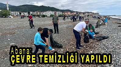 <center> Abana: </center><center><font color=’blue’> ÇEVRE TEMİZLİĞİ YAPILDI </font></center>