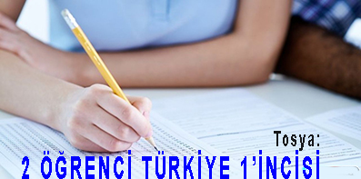 <center> Tosya: </center><center><font color=’blue’> 2 ÖĞRENCİ TÜRKİYE 1’İNCİSİ </font></center>