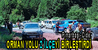 <center> Pınarbaşı-Cide: </center><center><font color=’blue’> ORMAN YOLU 2 İLÇEYİ BİRLEŞTİRDİ </font></center>