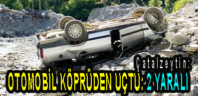 <center> Çatalzeytin: </center><center><font color=’blue’> OTOMOBİL KÖPRÜDEN UÇTU: 2 YARALI </font></center>