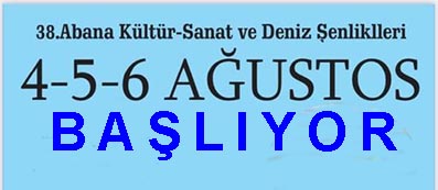 <center>38. Abana Kültür Sanat ve Deniz şenlikleri </center><center><font color=’blue’>4-5-6 AĞUSTOS BAŞLIYOR </font></center>