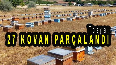 <center> Tosya: </center><center><font color=’blue’>27 KOVAN PARÇALANDI </font></center>