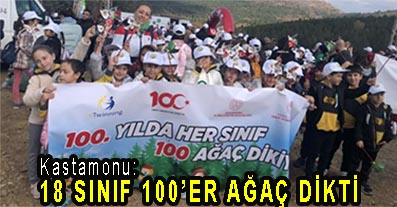 <center> Kastamonu: </center><center><font color=’blue’>18 SINIF 100’ER AĞAÇ DİKTİ </font></center>