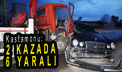 <center> Kastamonu: </center><center><font color=’blue’>2 KAZADA 6 YARALI </font></center>
