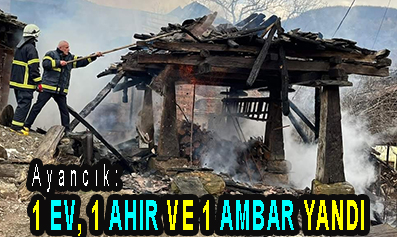 <center> Ayancık: </center><center><font color=’blue’>1 EV, 1 AHIR VE 1 AMBAR YANDI </font></center>