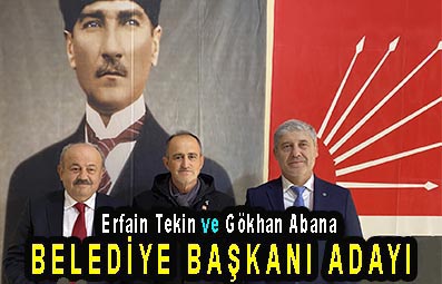 <center> CHP Abana Belediye Bşk Adayları: </center><center><font color=’blue’> ERFAİN TEKİN VE GÖKHAN ABANA </font></center>