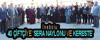<center> İnebolu: </center><center><font color=’blue’>40 ÇİFTÇİYE ‘SERA NAYLONU VE KERESTE’ </font></center>