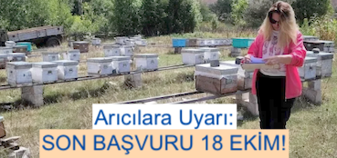 <center> Arıcılara Uyarı: </center><center><font color=’blue’> SON BAŞVURU 18 EKİM! </font></center>