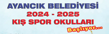 <center> Ayancık Belediyesi: </center><center><font color=’blue’> KIŞ SPOR OKULLARI BAŞLIYOR </font></center>