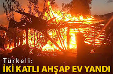 <center> Türkeli: </center><center><font color=’blue’> AHŞAP EVDE YANGIN </font></center>