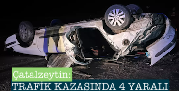 <center> Çatalzeytin: </center><center><font color=’blue’> TRAFİK KAZASINDA 4 YARALI </font></center>