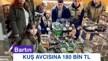 <center> Bartın: </center><center><font color=’blue’> KUŞ AVCISINA 180 BİN TL CEZA! </font></center>