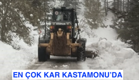 EN ÇOK KAR KASTAMONU’DA