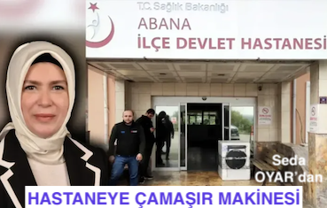 <center> Seda Oyar’dan </center><center><font color=’blue’> Seda Oyar’dan HASTANEYE ÇAMAŞIR MAKİNESİ </font></center>